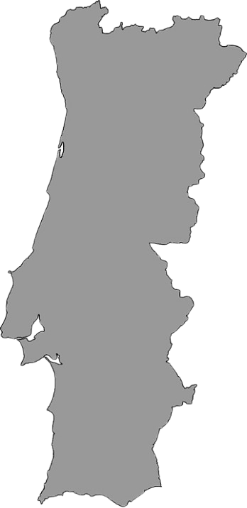 Map of Portugal showing documented INESC research and technology infrastructure locations